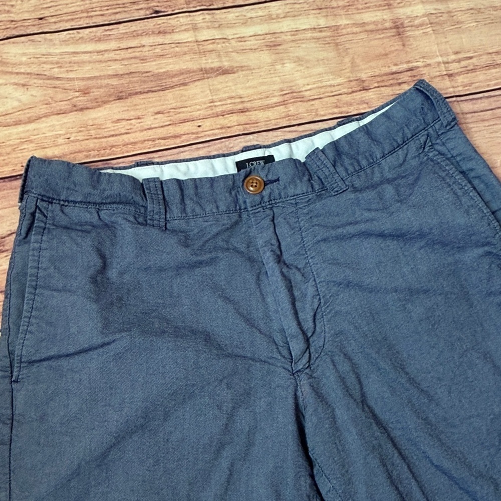 J. Crew Blue Men's Flat Front Shorts - Picture 3 of 8